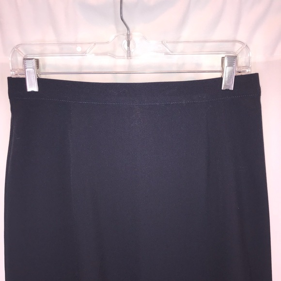 Vintage dark navy midi pencil skirt little stretch - Picture 8 of 11